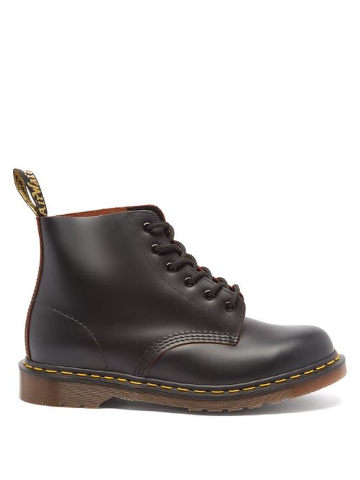Dr. Martens - 101 Lace-up Leather Ankle Boots - Mens - Black