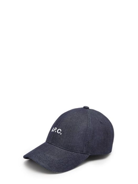 A.P.C. - Charlie Logo-embroidered Denim Baseball Cap - Mens - Dark Blue
