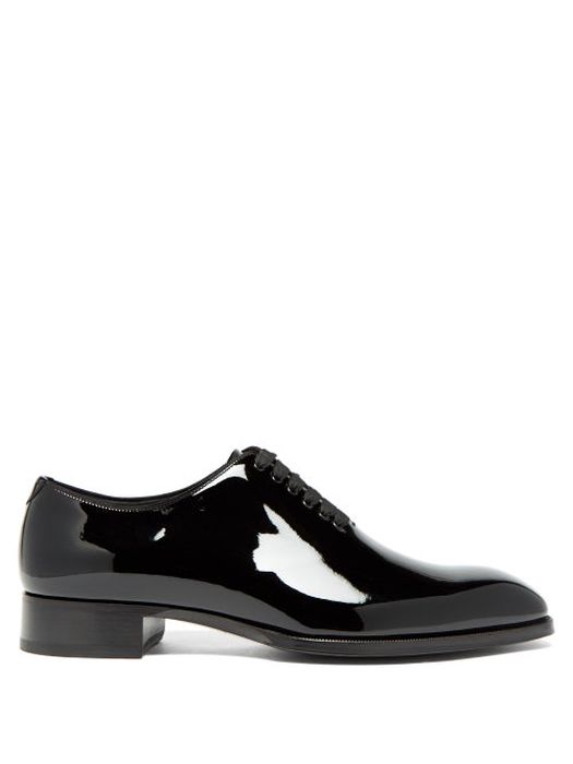 Tom Ford - Ner Patent-leather Oxford Shoes - Mens - Black