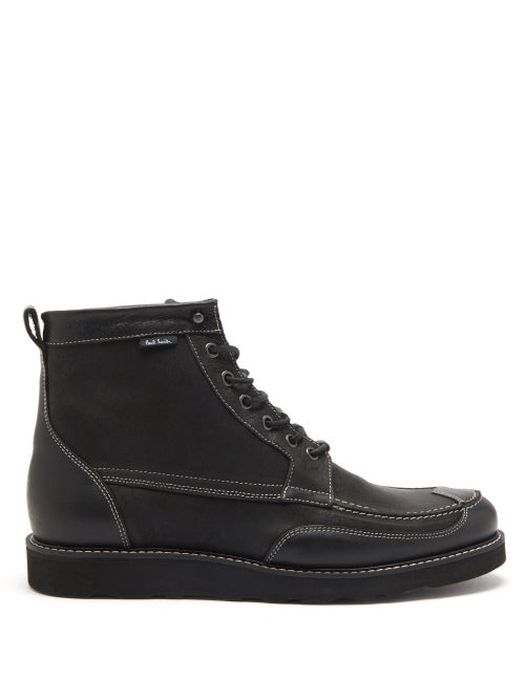 Paul Smith - Tufnel Suede And Leather Boots - Mens - Black