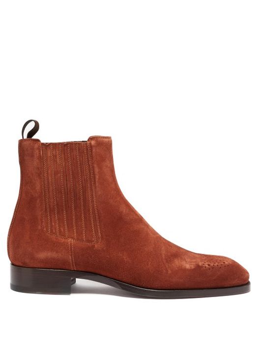 Christian Louboutin - Angloman Leather Chelsea Boots - Mens - Brown