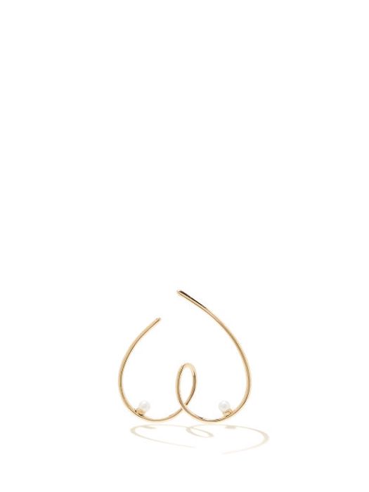 Anissa Kermiche - Free The Nip Pearl & 14kt Gold Single Earring - Womens - Gold