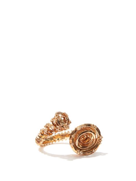 Bibi Van Der Velden - Tornado Diamond & 18kt Gold Ring - Womens - White Gold