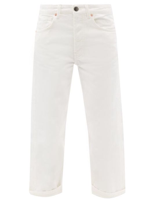 Raey - Dad Organic-cotton Baggy Boyfriend Jeans - Womens - White