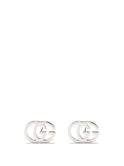 Gucci - GG Running 18kt White-gold Earrings - Womens - White Gold