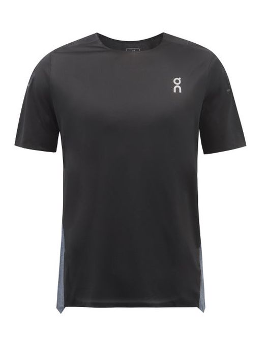 On - Performance Bi-colour Technical-jersey T-shirt - Mens - Black