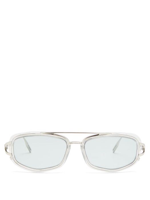 Dior - Neo Dior Square Metal Sunglasses - Mens - Silver