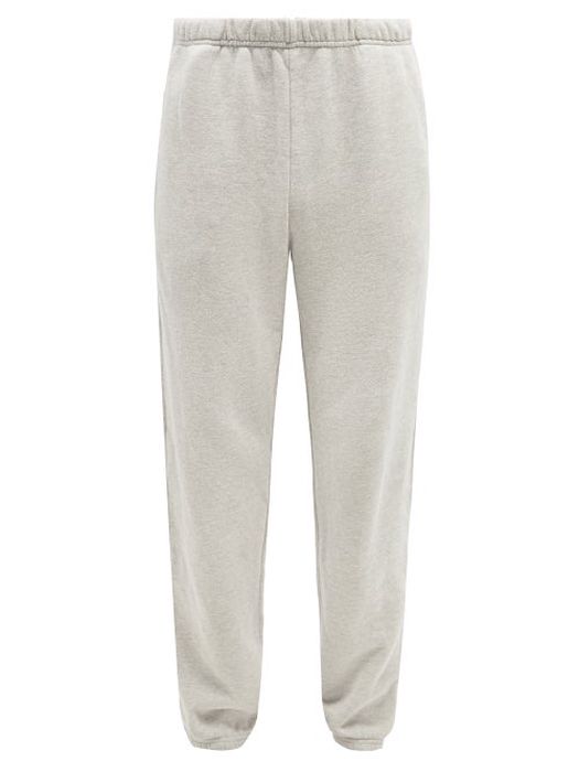 Les Tien - Brushed-back Cotton Track Pants - Mens - Grey