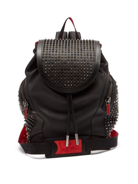 Christian Louboutin - Explorafunk Studded Leather Backpack - Mens - Black Multi