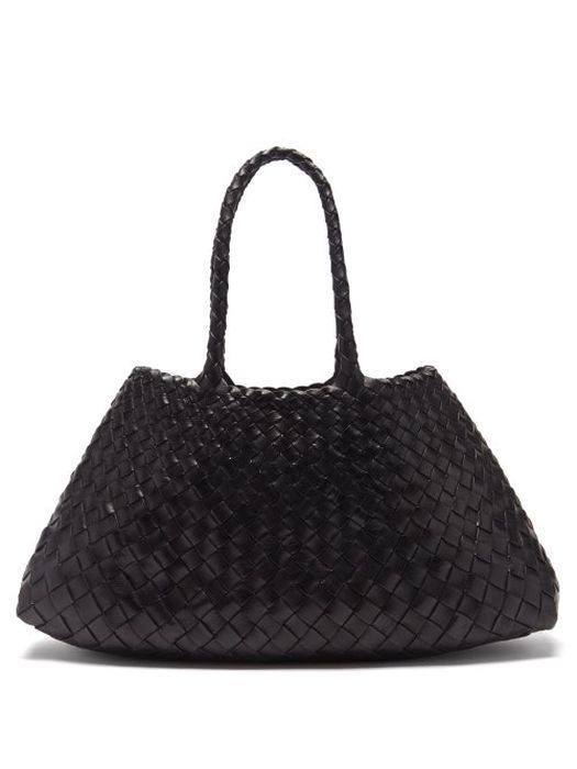 Dragon Diffusion - Santa Croce Woven-leather Basket Bag - Womens - Black