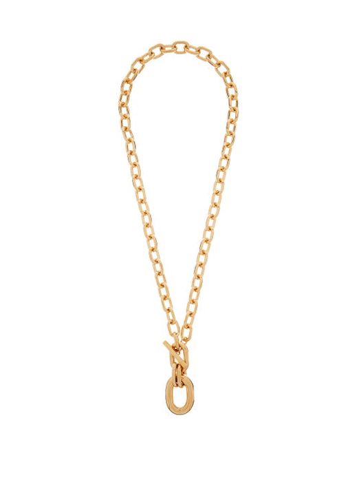 Paco Rabanne - Hoop-pendant Chain Necklace - Womens - Gold