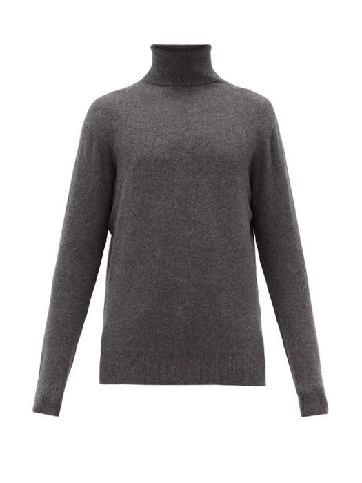 Raey - Roll-neck Cashmere Sweater - Mens - Charcoal