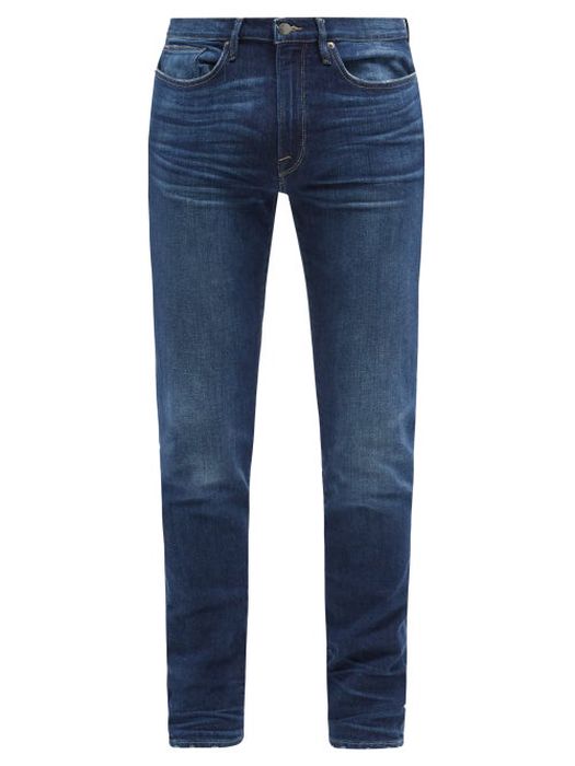 Frame - L'homme Low-rise Slim-leg Jeans - Mens - Dark Blue