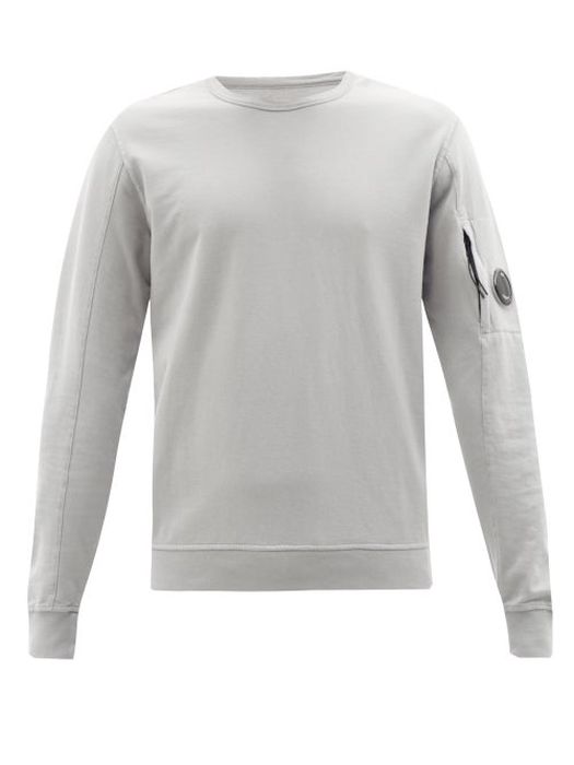 C.P. Company - Goggle-lens Cotton-jersey Sweatshirt - Mens - Grey