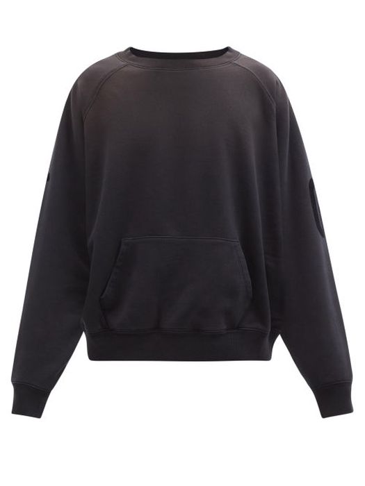 Fear Of God - Flocked-logo Cotton-jersey Sweatshirt - Mens - Black