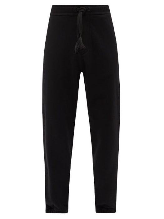 5 Moncler Craig Green - Drawstring Logo-print Cotton-jersey Track Pants - Mens - Black