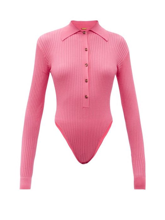 Dodo Bar Or - Gabi Cutout-back Ribbed Bodysuit - Womens - Pink