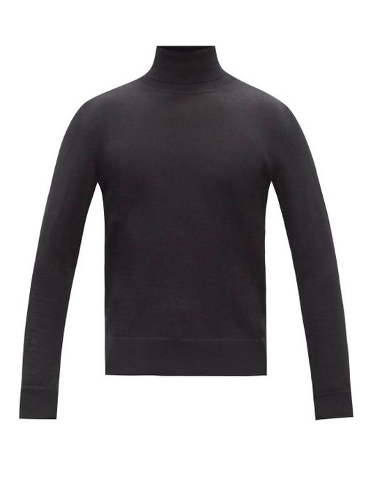 The Row - Emile Roll-neck Wool-blend Sweater - Mens - Black