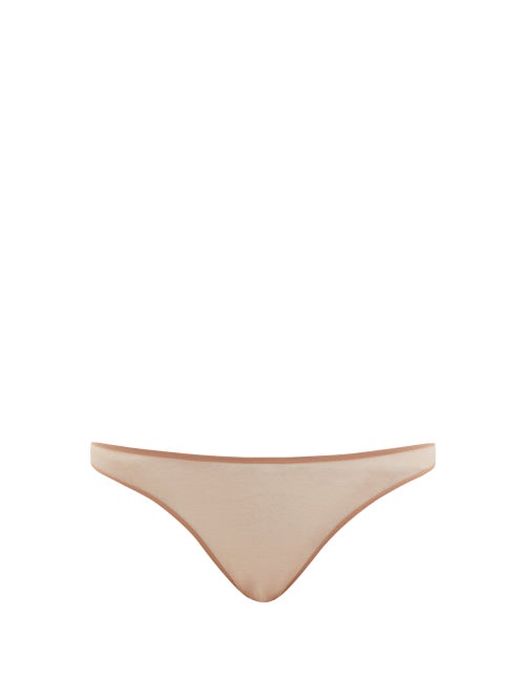 Agent Provocateur - Lucky Mesh Thong - Womens - Beige