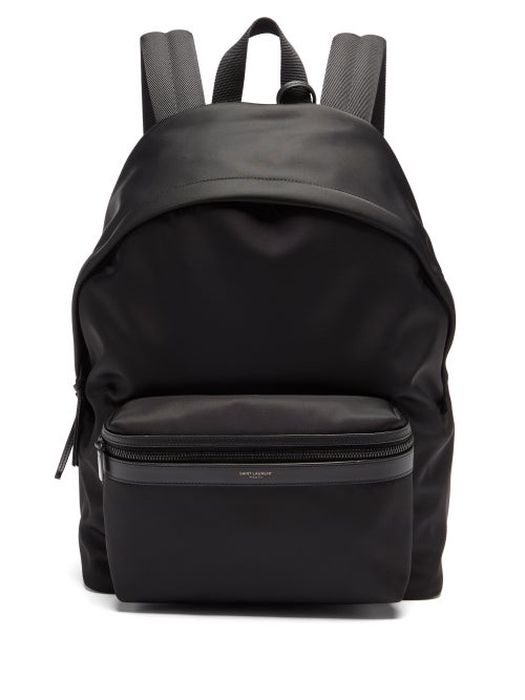 Saint Laurent - City Leather-trimmed Nylon Backpack - Mens - Black