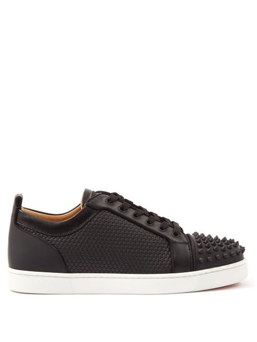 Christian Louboutin - Louis Junior Spikes Woven Trainers - Mens - Black