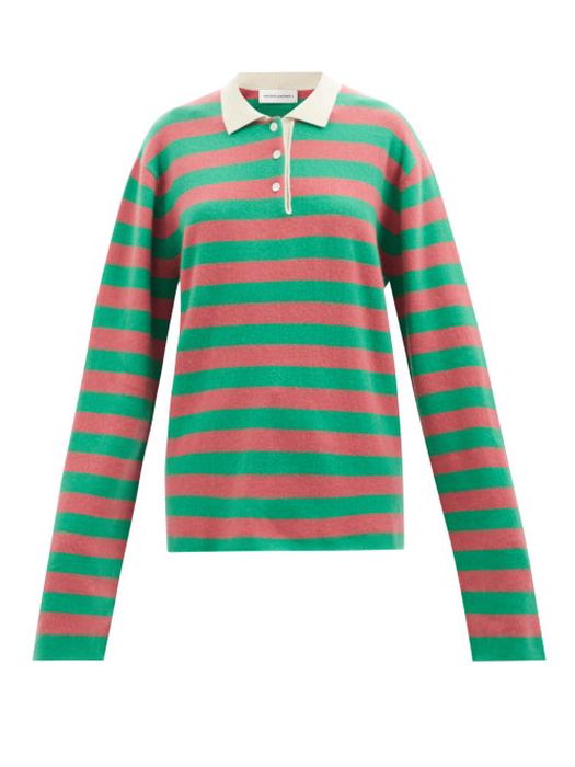 Extreme Cashmere - No.199 Alligator Striped Stretch-cashmere Sweater - Womens - Green Stripe