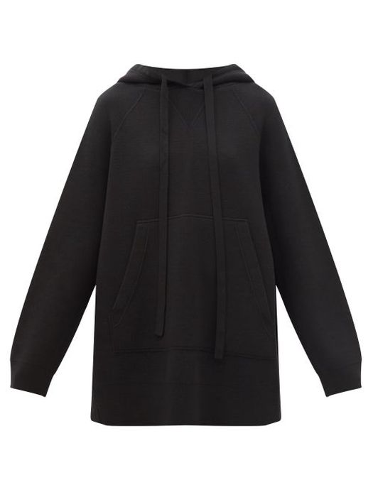 Petar Petrov - Elias Oversized Side-slit Merino Hooded Sweatshirt - Womens - Black