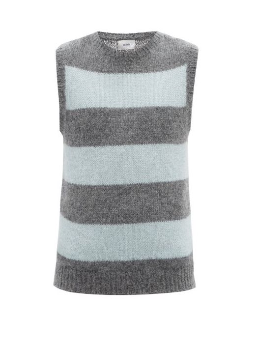Erdem - Ethan Striped Sweater Vest - Mens - Blue