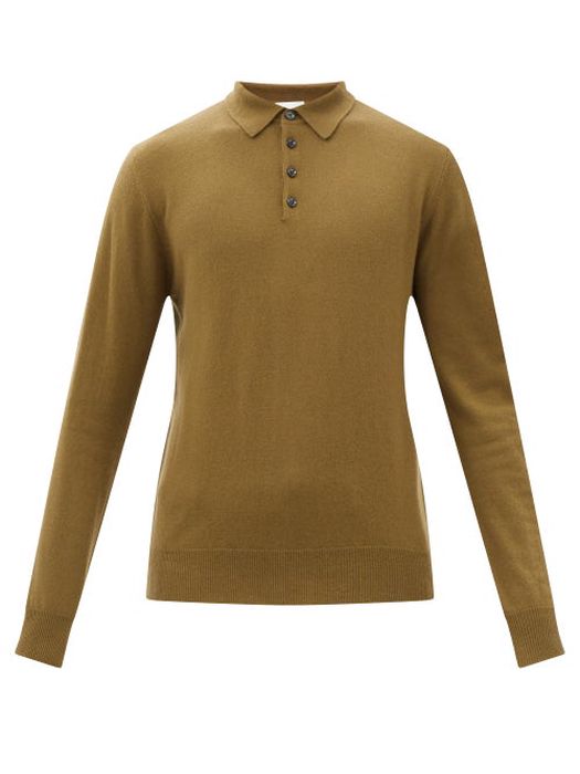 Allude - Cashmere Polo Shirt - Mens - Brown