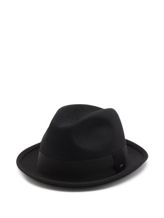 Saint Laurent - Wool-felt Panama Hat - Mens - Black
