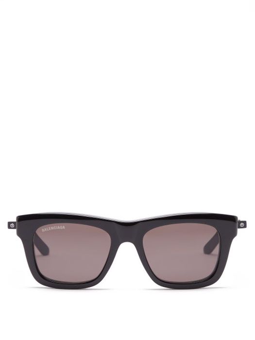 Balenciaga Eyewear - Square Acetate Sunglasses - Mens - Black