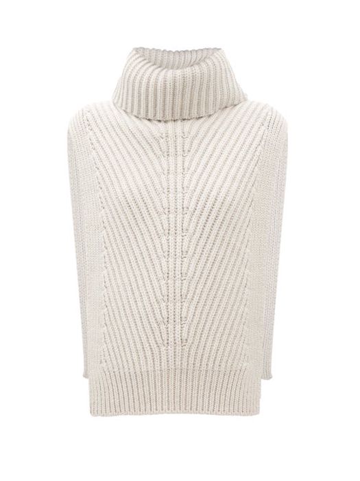 The Row - Aso Ribbed-knit Cashmere Sleeveless Sweater - Womens - Cream