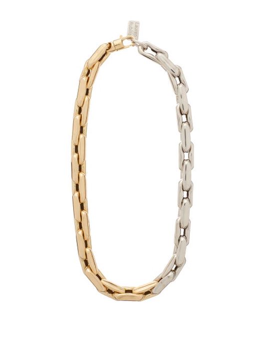 Lauren Rubinski - 14kt Gold Chain-link Necklace - Womens - Silver Gold