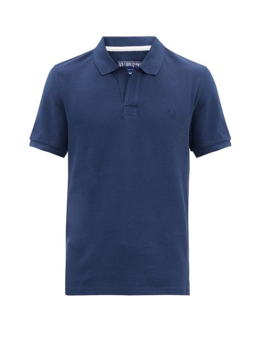 Vilebrequin - Palatin Cotton-piqué Polo Shirt - Mens - Navy