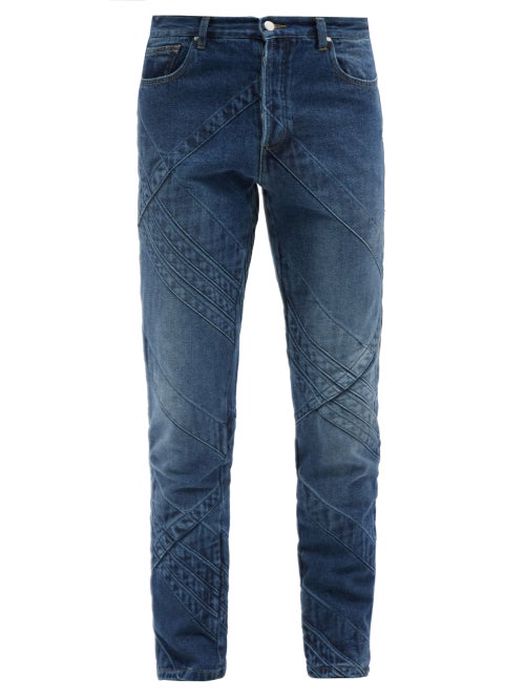 Stefan Cooke - Panelled Straight-leg Jeans - Mens - Blue