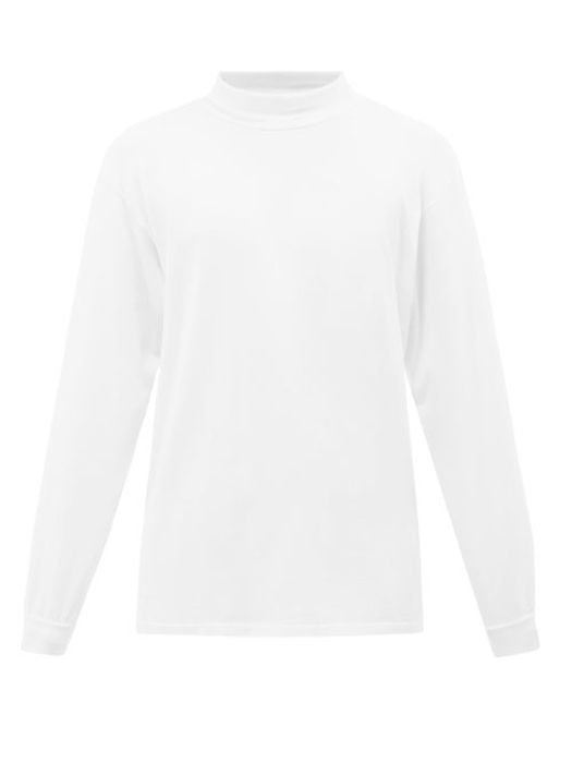 Auralee - Roll-neck Cotton-jersey Sweatshirt - Mens - White