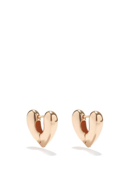 Annika Inez - Heart 14kt Gold-filled Sterling-silver Earrings - Womens - Gold