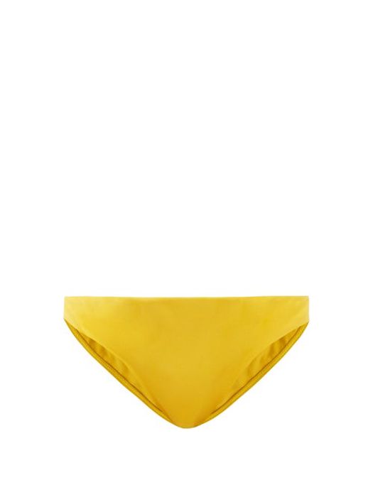 Casa Raki - Flor Low-rise Bikini Briefs - Womens - Yellow