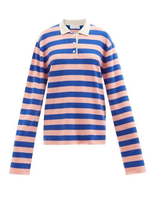 Extreme Cashmere - No.199 Alligator Striped Stretch-cashmere Sweater - Womens - Blue Stripe