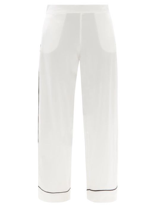 Asceno - London Sandwashed-silk Pyjama Trousers - Womens - White