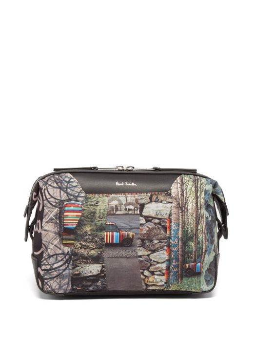 Paul Smith - Printed Leather-trim Recycled-shell Washbag - Mens - Multi