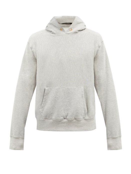 Les Tien - Brushed-back Cotton-jersey Hooded Sweatshirt - Mens - Grey