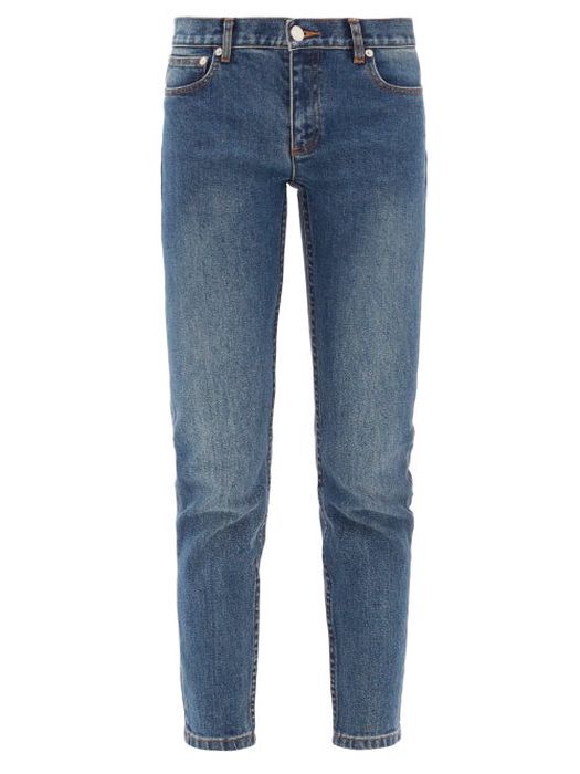 A.P.C. - Etroit Mid-rise Cropped Skinny-leg Jeans - Womens - Denim