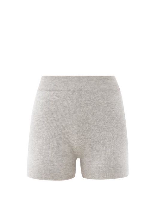 Extreme Cashmere - Very Elasticated-waist Cashmere Shorts - Womens - Grey