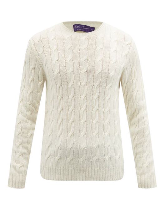 Ralph Lauren Purple Label - Cashmere Cable-knit Sweater - Mens - Cream