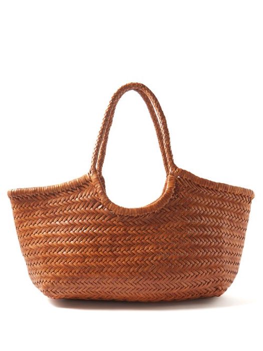 Dragon Diffusion - Nantucket Woven-leather Basket Bag - Womens - Tan