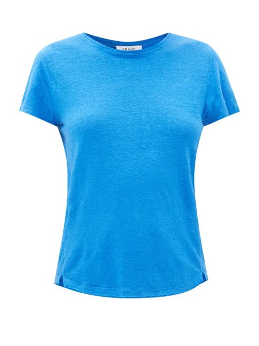Frame - Easy True Organic-linen T-shirt - Womens - Blue