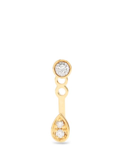 Anissa Kermiche - Diamond & 14kt Gold Single Earring - Womens - Yellow Gold