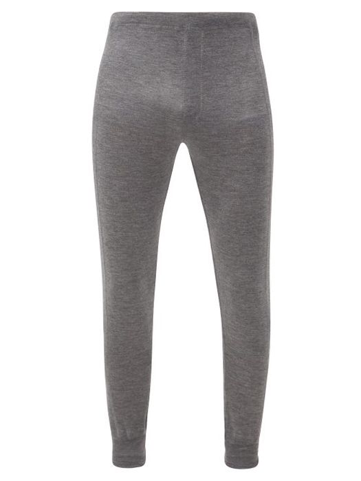 Prada - Logo-jacquard Cashmere-blend Track Pants - Mens - Grey