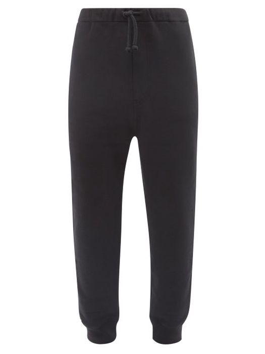 Loewe - Anagram-embroidered Cotton-jersey Track Pants - Mens - Black